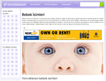 Tablet Screenshot of bebekisimleri.net